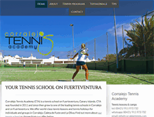 Tablet Screenshot of corralejotennis.com